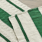 Artoid Mode Dark Green Farmhouse Woven Rustic Table Runner, Seasonal Holiday Hollow Kitchen Dining Table Decoration for Home Party Decor 12x108 Inch