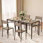 Gizoon Dining Table Set for 2, 3 Piece Kitchen Table with 2 Chairs for Small Space, Apartment, Kitchen, Dining Room, Space-Saving