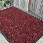 Yimobra Front Door Mat Outdoor Indoor, 60x36 All-Season Waterproof Welcome Mat, All-Weather Outside Entrance Mat, Non-Slip Patio Porch Doormat, Low Profile, Fade Resistant, Red