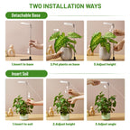 LBW Grow Lights for Indoor Plants, Full Spectrum Halo Grow Light with Base