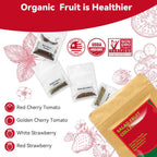 inbloom Fruit Seed Pod Kit for AeroGarden, Ahopegarden Hydroponics Growing System, 7-Pods (350 Seeds+, Include Red Cherry Tomato, Golden Cherry Tomato, White Strawberry, and Red Strawberry)