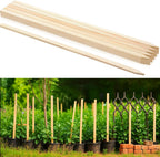 20 Pieces Wooden Garden Stakes 48 Inch Grade and Survey Stakes Wooden Garden and Sign Posts for Plant Support Silt Fence Yard Farm Survey Boundaries Baselines