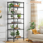 REIBII 7-Tier Metal Shelving Unit, 71’’H x 18’’W x 18’’D, 1176 LBS Weight Capacity, Adjustable Garage Shelving for Storage, Heavy Duty Shelves for Kitchen, Living Room, Bathroom etc.
