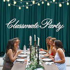 MEETSKY 10ft x 10ft Hunter Green Backdrop Curtains for Parties Wedding Curtain Rod Pocket Dark Green Photo Backdrop Sliding Drapes Backdrop Curtains for Photography, 5ft x 10ft, 2 Panels