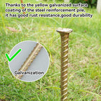 16 Inch Rebar Stakes - 1/2 Inch Diameter Galvanized Steel Ground Anchors - Heavy Duty Plant Support Garden Stake for Speed Bump, Wheel Stop, Tent (10 Pack)