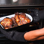 Grill Armor Oven Gloves 932°F Extreme Heat & Cut Resistant Oven Mitts with Fingers for BBQ, Cooking, Grilling, Baking – Accessory for Smoker, Cast Iron, Fire Pit, Camping, Fireplace and More