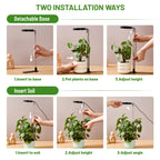 LBW Grow Lights for Indoor Plants, Full Spectrum Halo Grow Light with Base