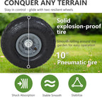 Hose Reel Hold Up To 300 Ft Heavy Duty Garden Hose Reel Sturdy Water Hose Reel Cart with 4 Wheels Storage Basket for Garden Lawn Yard Outdoor (Black)