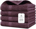 100% Cotton Hand Towel Set of 4, (16 x 28 inches) Sustainable, Soft, Highly Absorbent, Quick Drying, Combed Cotton Hand Towels Pack of 4 Ideal for Hotels, Spa, Bathroom, Dorm, Burgandy