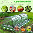 2 Pack Garden Covers for Raised Bed Foldable Clear PVC Greenhouse for Freeze Protection Row Plants Cover Accelerator with Zipper Door 45'' x 22'' x 16'' Protection Vegetable Fruit from Animal