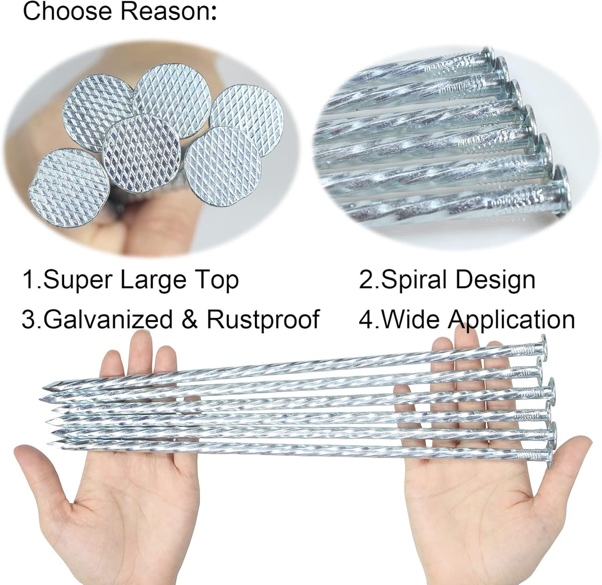 10 Inch Landscape Stakes Galvanized Metal Landscape Edging Anchoring Spikes Stakes, Camping Stakes Tent Pegs for Artificial Turf, Paver Edging, Weed Barrier, House Construction, Carpentry (50)