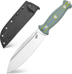 Eafengrow EF149 Fixed Blade Knife N690 Steel Blade Colorful G10 Handle Full Tang EDC Straight Knife for Hunting Camping Adventure