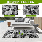 Outdoor Rug 9x12 ft Waterproof, Reversible Outdoor Plastic Straw Rug for Patios Clearance, Outdoor Area Rug Carpet RV Mat for Camping Backyard Deck Porch