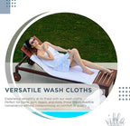 100% Cotton Wash Cloth for face & Body Set of 6, (12 x 12 inches) Sustainable, Soft, Highly Absorbent, Combed Cotton Wash Cloths Pack of 6 for Hotels, Spa, Bathroom, Dorm, Blue