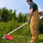 52cc Gas Powered 5-in-1 Multi-Functional Garden Tool, Powerful 2-Stroke Brush Cutter Hedge Trimmer Chainsaw Grass Strimmer, Long Reach Extension Pole, Full Guard Accessories Set (5-in-1)