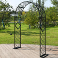 Heavy Duty Garden Arch Trellis, Wide Outdoor Metal Arbor Trellis Arch for Climbing Plants, Sturdy Garden Arbors for Wedding, Ceremony, Party, Lawn Décor Black 55.1''*15.7''*90.6''