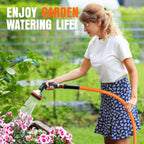 Garden Hose 15 ft x 5/8", NON-EXPANDING Flexible Water Hose, Kink Resistant Lightweight Hybrid Hose, Leakproof Yard Hose with Male to Female Fittings