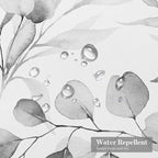 MitoVilla Grey Spring Floral Shower Curtain, Modern Plants Botanical Fabric Cloth Shower Curtains for Chic Elegant Bathroom Decor, Summer Watercolor Eucalyptus Leaf, 72x72
