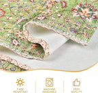 Snycler Table Runner Boho Table Runners Vintage Elegant Farmhouse Table Center Linen Decor for Home Dining Party Entrance (13x48 Inch) Green