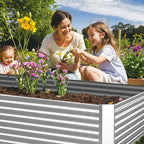 4pcs 4x2ft Galvanized Raised Garden Bed Outdoor,Above Ground Garden Bed for Vegetable,Metal Raised Beds for Flower,Steel Raised Beds for Gardening