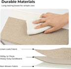 GRANNY SAYS Closet Storage Bins, Fabric Storage Baskets, Large, Khaki & Ivory, 3-Pack