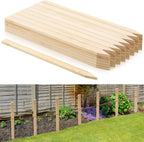 48 Pieces Wooden Garden Stakes 24 Inch Grade and Survey Stakes Wooden Garden and Sign Posts for Plant Support Silt Fence Yard Farm Survey Boundaries Baselines