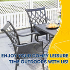 AAAAAcessories Outdoor Seat Cushions for Chairs, Waterproof, Fade-Resistant, 18" x 18" x 2", Patio Furniture Replacement Cushions, Set of 2, Dark Gray