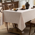 MIULEE Natural Linen Tablecloth 52x70 Inch Rectangle Table Cloth Waterproof,Stain Resistant & Wrinkle Resistant for Dining Party Wedding