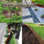Cor-Ten Steel Landscape Edging with Rust Patina Finish, Pre-Rusted Cor-Ten Steel Landscape Edging, 42 inch Strips, 1mm, 8 inch Depth (12 Pack)