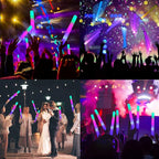 Foam Glow Sticks Bulk 160 PCS,3 Modes Flashing LED Light Sticks Glow in The Dark Party Supplies Light Up Toys for Party Wedding Birthday Concert Halloween Christmas