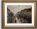 VIYYIEA Gold Framed Wall Art Canvas Print Home Decor for Living Room Classical Cityscape Artwork Wall Decorations Vintage Canvas Prints Parisian Street Bathroom Farmhouse Wall Pictures Office 13x16in