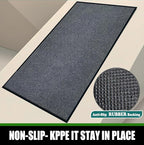 Heavy Duty Doormat, 3'x10' Indoor Outdoor Entry Rug, Commercial Entrance Mat with Rubber Border, Durable Welcome Mat, Rubber Backing Non Slip Doormat for Entryway, Large Garage Floor Mat