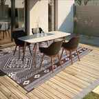 HiiARug Outdoor Rug for Patios Clearance 6'x9' Plastic Straw Rug Waterproof Reversible RV Mat Outdoor Area Rugs for RV, Backyard, Deck, Camping