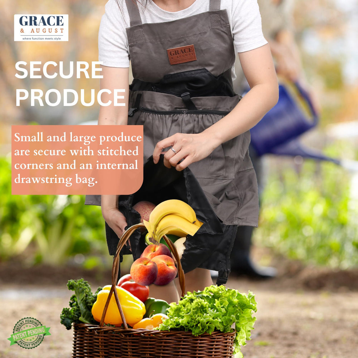 Gardening Apron with Harvest Pouch - 7 Pocket Garden Gift for Women & Men
