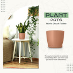 Plant Pots Indoor with Drainage 10 Pack Multi-Size Planters Set Terracotta