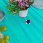 MDS 25 Pack 10ft Chiffon Table Runner 29 x 120 Inches Sheer Wedding Runner Romantic Rustic Table Runner for Wedding Decorations, Birthday Parties, Bridal Shower Party Arch Decor - Peacock Blue