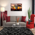 XXMWallArt FC3069 Canvas Wall Art Elephant Picture African Wild Animals Artwork Painting Print for Living Room Bedroom Kitchen Home and Office Wall Decor