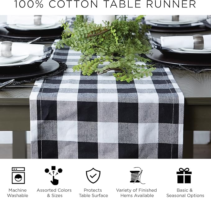 DII Woven Basic Tabletop Collection Chevron Table Runner, 15x108, Jadeite