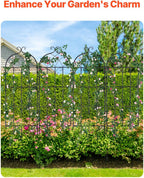 VEVOR 71 x 20 in, 4 Packs Rustproof Metal Garden Flower Trellis, Outdoor Climbing Rose & Cucumber Support, Decorative Clematis Trellis for Courtyards & Lawns