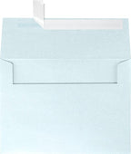 LUXPaper A7 Invitation Envelopes | Peel & Press | 5 1/4" x 7 1/4" | Aquamarine Metallic | 80lb. Text | 250 Qty