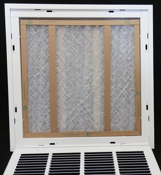 HVAC Premium 16 x 20 Duct Opening Steel Return Air Filter Grille, for 1-inch Filter, Removable Door, Flat Stamped HVAC Vent Cover Grille, Outer Dimensions 18.5 x 22.5