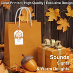 50 Pcs Fall Gift Tags, 2.1"×3.5" Autumn Bohemian Rainbow Thank You Gift Tags for Party Favors, Pumpkin Thanksgiving Gifts Tags for Party Favor - B11