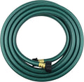 PVC Garden Hose 1/2 Inch, Flexible Water Hose with Male and Female Fittings, No Leaking, Heavy Duty, for Household, Outdoors, Lawns, Patio (15 FT, Green, Plastic Fittings)