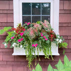 Mayne Fairfield 36in Self-Watering Rectangular Window Box Planter, White
