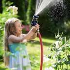 Solution4Patio Homes Lead-in Red Garden Hose 5/8 in. x 25 ft. -Kink Free, No Leaking, Male/Female Fittings -Heavy Duty Durable Flexible Lightweight Water Pipe -Brass Aluminum Ends for Household & Yard
