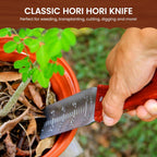 Garden Guru Hori Hori Garden Knife for Weeding, Digging, Pruning, and Cultivating - Stainless Steel Full Tang Blade | Marks for Measuring Planting Depth | Nylon Sheath for Storage (2 Pack)