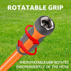 Fevone 12 ft x 5/8" Heavy Duty Garden Hose, Drinking Water Safe, Flexible & Kink-Free Hybrid Polymer Water Hose, Lightweight Outdoor Hose with swivel handles and 3/4" Solid Aluminum Fittings