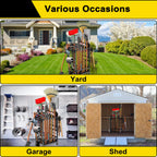 3 Tier Garden Tool Organizer, Garage Storage and Organization, Metal Yard Tools Storage up to 78 Tools, Heavy Duty Garden Tool Organizer for Garage, Yard, Patio, Shed, Indoors and Outdoors, Black
