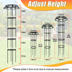 65 Inch Garden Trellis for Climbing Plants Outdoor, Mushroom Top Trellis for Potted Plants, Vines, Roses, Clematis, and Vegetables, Plant Trellis Support 1 Pack