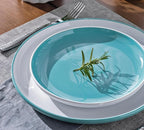 GBHOME 12 Pieces Ceramic Dinnerware Set, Modern White Dish Set for 4，Scratch Resistant Smooth Plates and Bowls Sets，Oven Safe，Microwave & Dishwasher